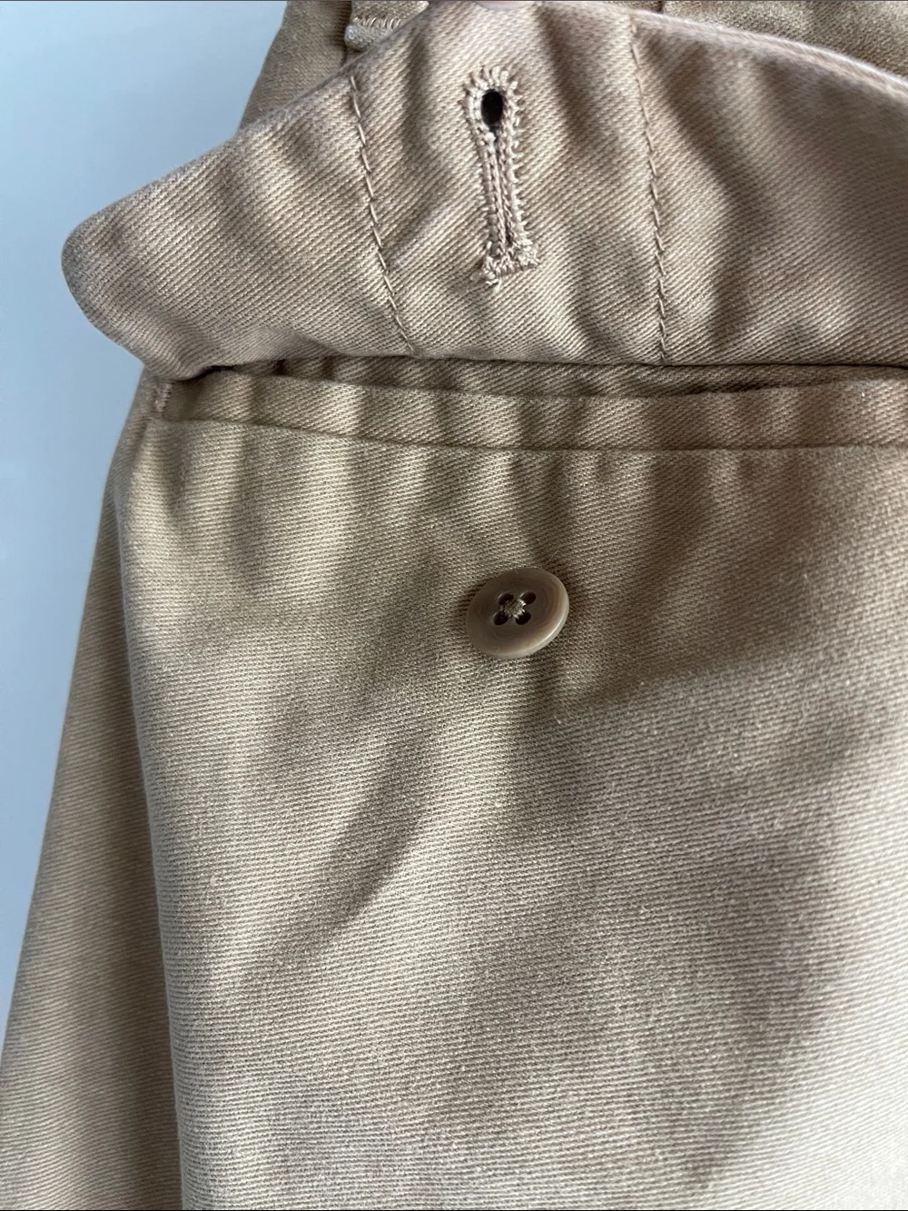 UNIQLO x Ines de la Fressange Tan Wide Leg Cotton Trousers French Girl Classic - Picture 10 of 16